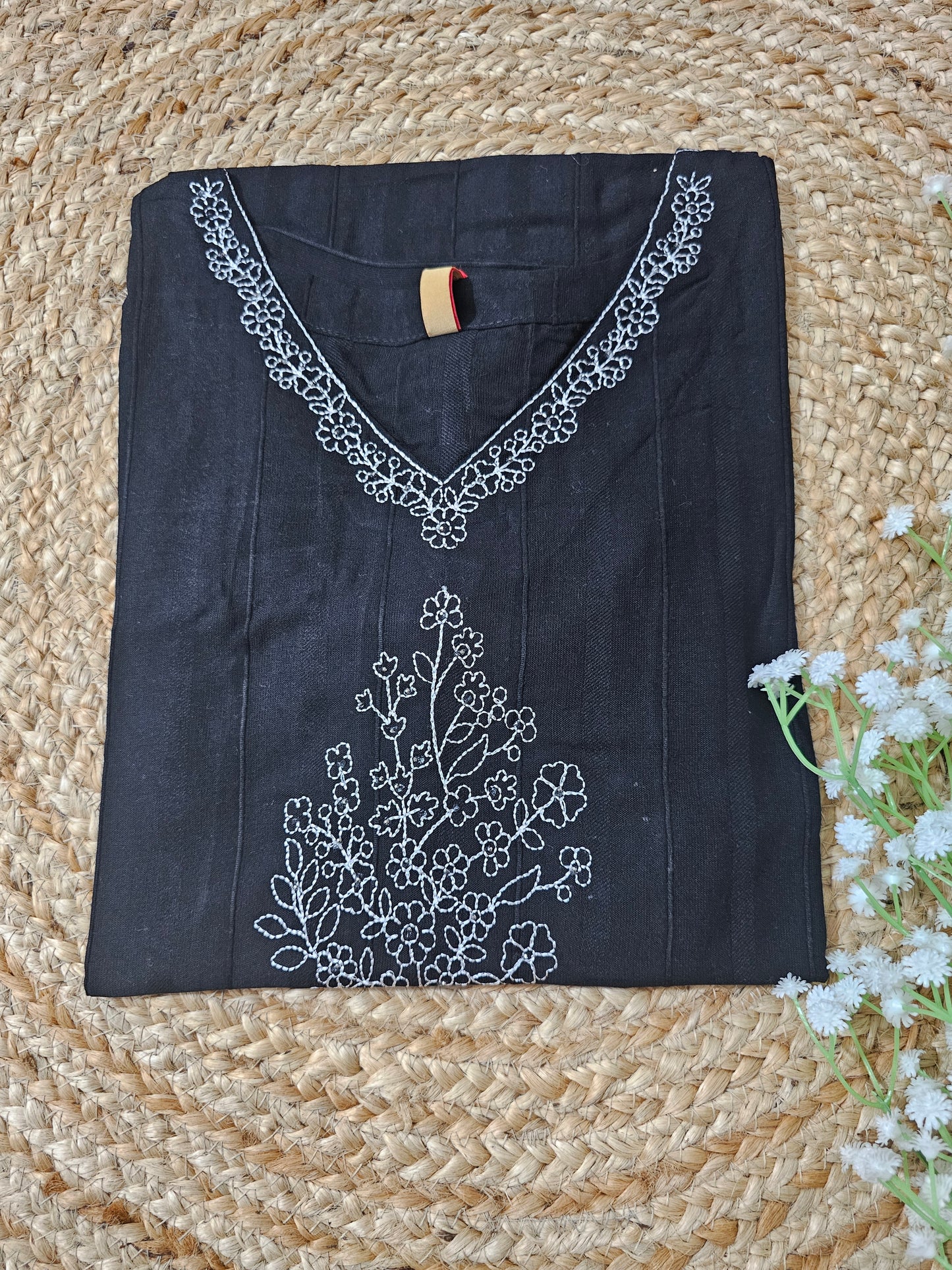 Black embroidered kurti