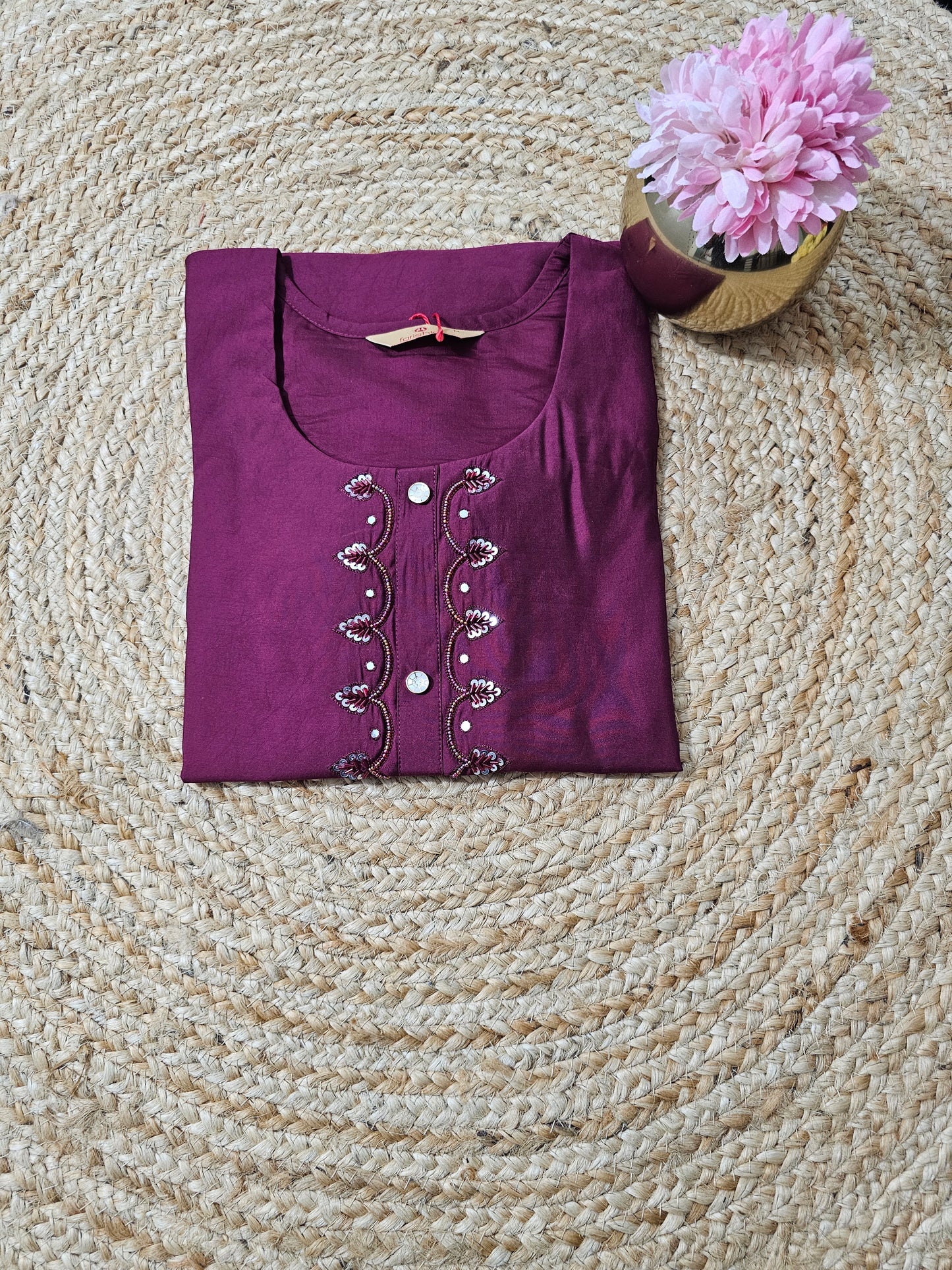 Wine shade kurti