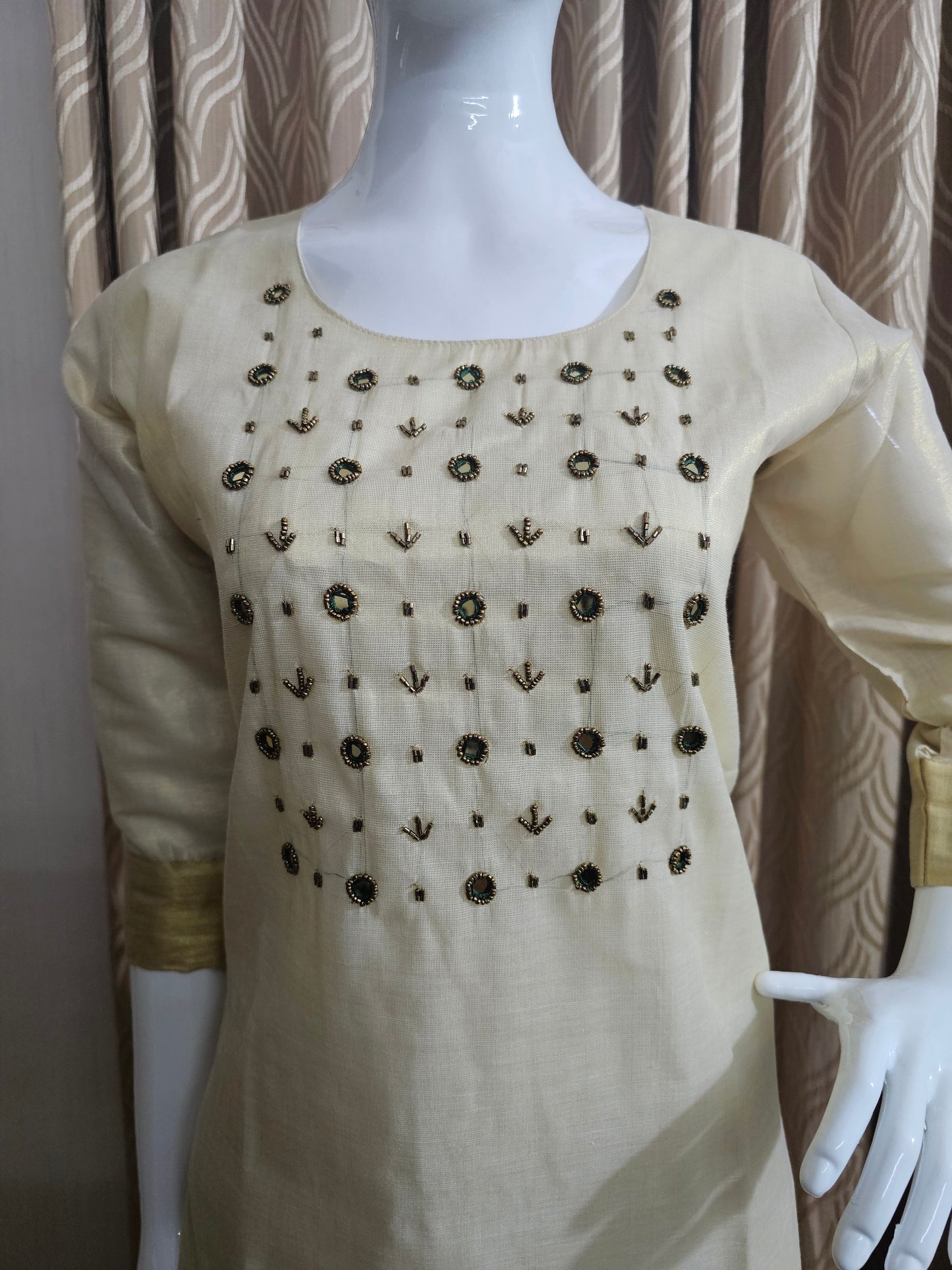 Ivory Tissue kurti